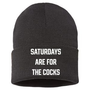 Saturdays Are For The Cocks Sustainable Knit Beanie