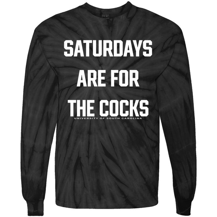 Saturdays Are For The Cocks Tie-Dye Long Sleeve Shirt