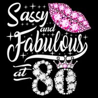 Sassy and fabulous at 80 Years Old 80th Birthday crown lips 16 in Basic Backpack