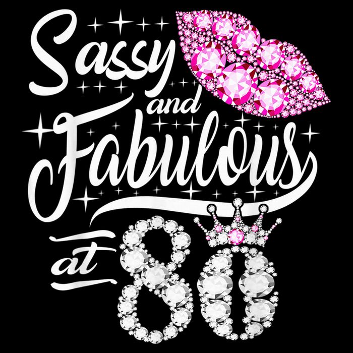 Sassy and fabulous at 80 Years Old 80th Birthday crown lips 16 in Basic Backpack