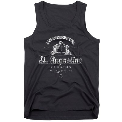 St. Augustine Fl Sailboat Vintage Nautical Tank Top