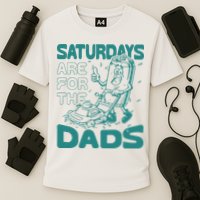 Saturdays Are For The Dads Mow Cooling Performance Crew T-Shirt