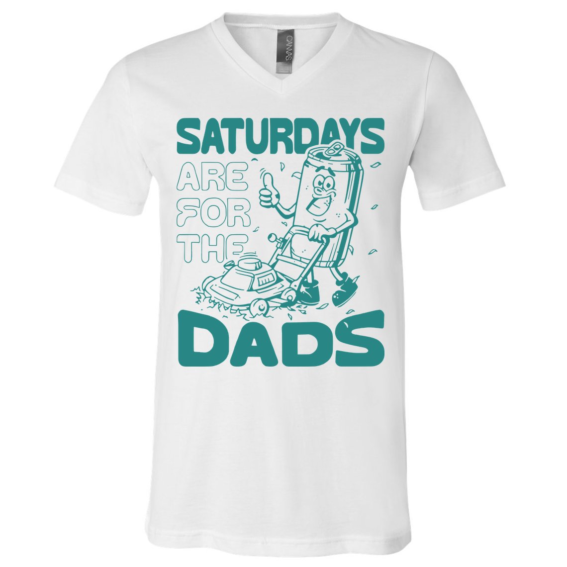 Saturdays Are For The Dads Mow V-Neck T-Shirt