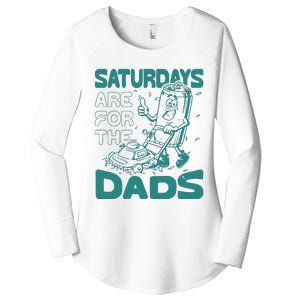 Saturdays Are For The Dads Mow Women's Perfect Tri Tunic Long Sleeve Shirt