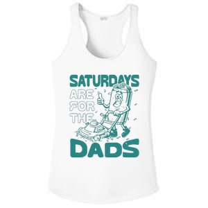 Saturdays Are For The Dads Mow Ladies PosiCharge Competitor Racerback Tank