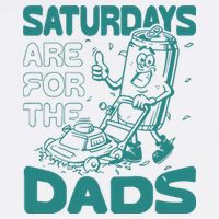 Saturdays Are For The Dads Mow Cropped Pullover Crew