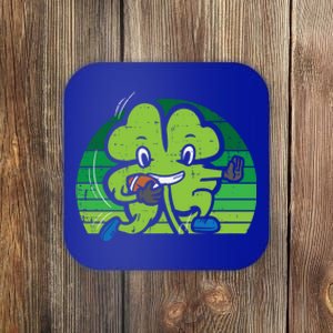 Shamrock American Football St Patricks Day Gift Coaster