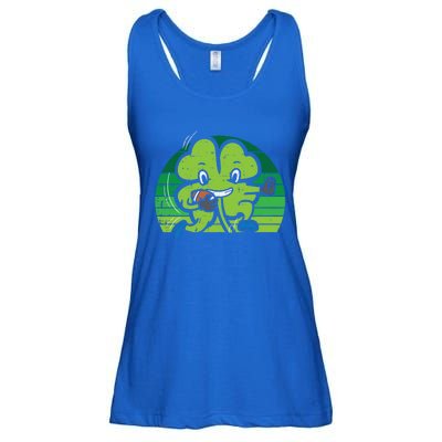 Shamrock American Football St Patricks Day Gift Ladies Essential Flowy Tank