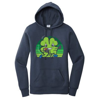 Shamrock American Football St Patricks Day Gift Women's Pullover Hoodie