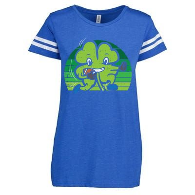 Shamrock American Football St Patricks Day Gift Enza Ladies Jersey Football T-Shirt