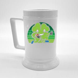 Shamrock American Football St Patricks Day Gift Beer Stein