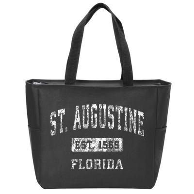 St. Augustine Florida Fl Vintage Established Zip Tote Bag