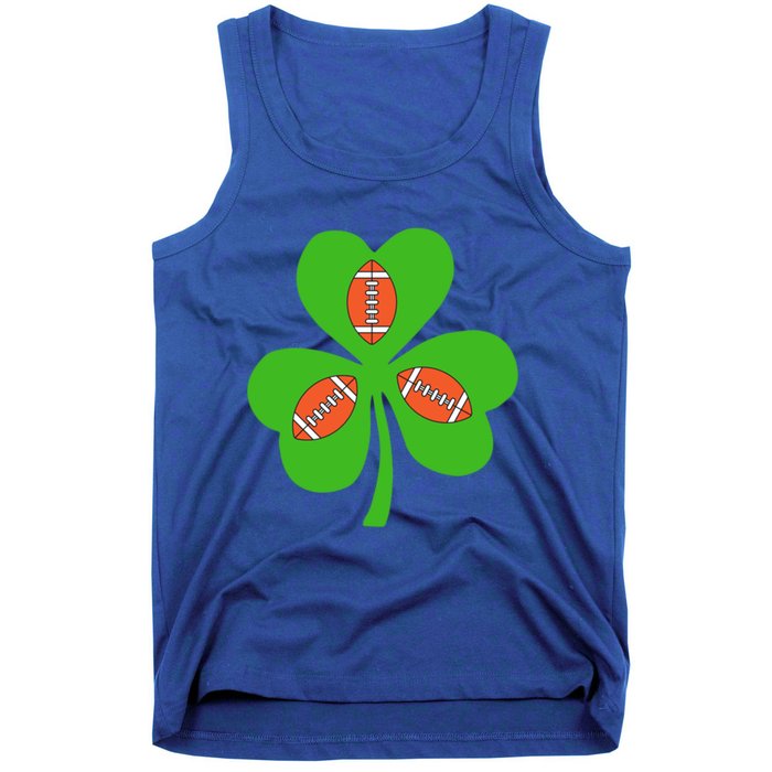 Shamrock American Football St Patrick's Day Funny Meaningful Gift Tank Top