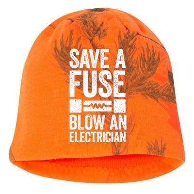 Save A Fuse Blow An Electrician Electrician Kati - Camo Knit Beanie