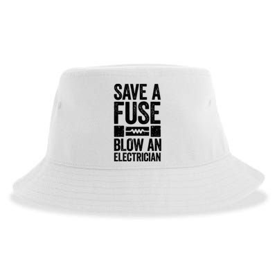 Save A Fuse Blow An Electrician Electrician Sustainable Bucket Hat