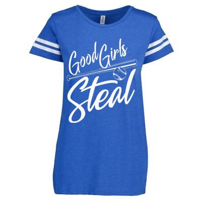 Softball Art For Women Good Girl Steal Baseball Pitcher Enza Ladies Jersey Football T-Shirt