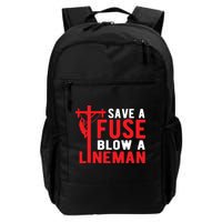 Save A Fuse Blow A Lineman Funny Lineman Backpack