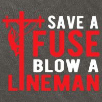 Save A Fuse Blow A Lineman Funny Lineman Cotton Canvas Backpack