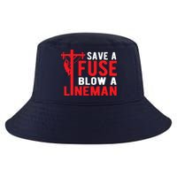 Save A Fuse Blow A Lineman Funny Lineman Cool Comfort Performance Bucket Hat