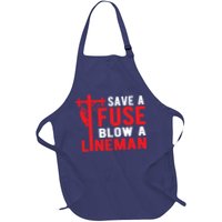 Save A Fuse Blow A Lineman Funny Lineman Apron