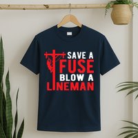 Save A Fuse Blow A Lineman Funny Lineman T-Shirt
