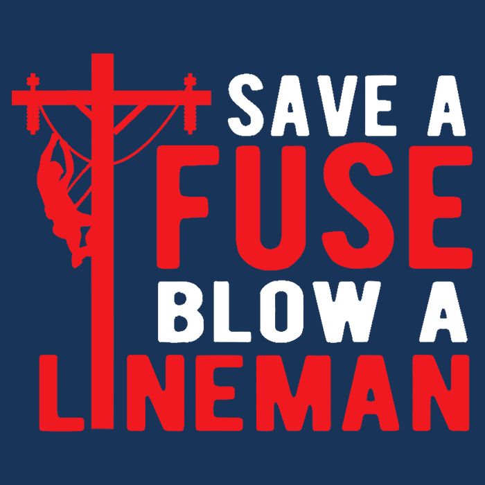 Save A Fuse Blow A Lineman Funny Lineman 7-Panel Snapback Hat