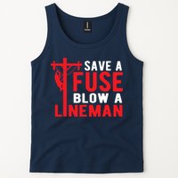 Save A Fuse Blow A Lineman Funny Lineman Tank Top