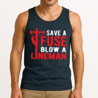 Save A Fuse Blow A Lineman Funny Lineman Tank Top