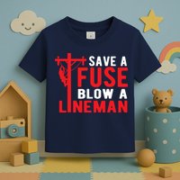 Save A Fuse Blow A Lineman Funny Lineman Toddler T-Shirt