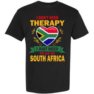 South African Flag Vacation Gift Therapy Funny South Africa Garment-Dyed Heavyweight T-Shirt