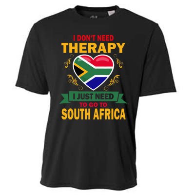 South African Flag Vacation Gift Therapy Funny South Africa Cooling Performance Crew T-Shirt