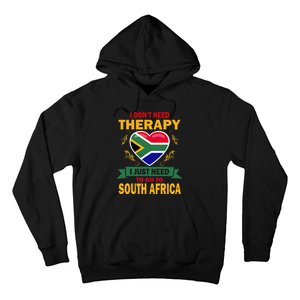 South African Flag Vacation Gift Therapy Funny South Africa Hoodie