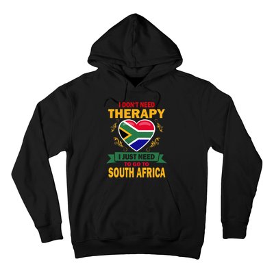 South African Flag Vacation Gift Therapy Funny South Africa Hoodie