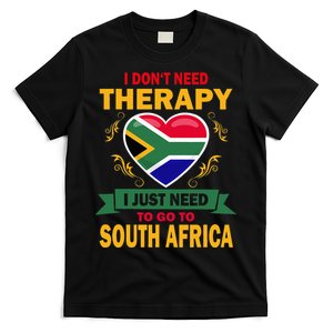 South African Flag Vacation Gift Therapy Funny South Africa T-Shirt