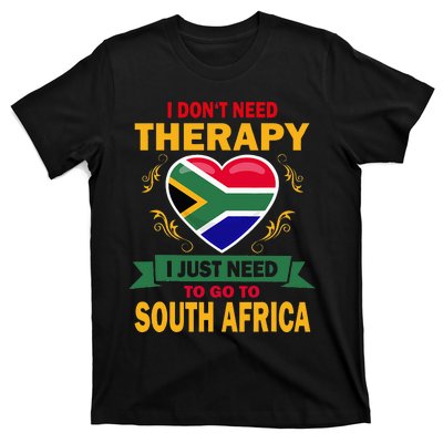 South African Flag Vacation Gift Therapy Funny South Africa T-Shirt