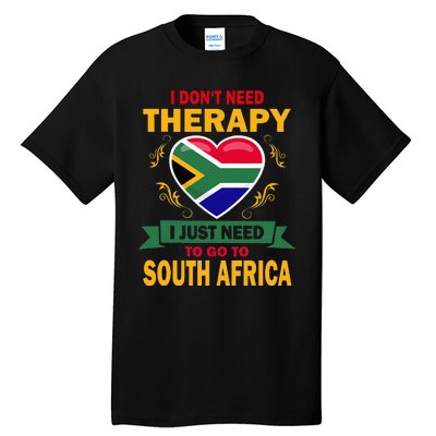 South African Flag Vacation Gift Therapy Funny South Africa Tall T-Shirt