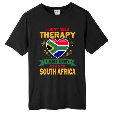 South African Flag Vacation Gift Therapy Funny South Africa Tall Fusion ChromaSoft Performance T-Shirt