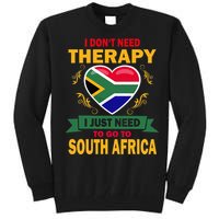 South African Flag Vacation Gift Therapy Funny South Africa Tall Sweatshirt