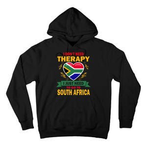 South African Flag Vacation Gift Therapy Funny South Africa Tall Hoodie