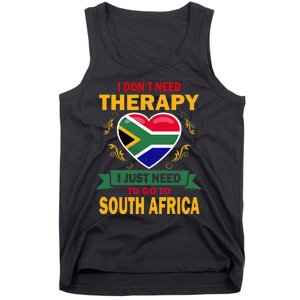 South African Flag Vacation Gift Therapy Funny South Africa Tank Top