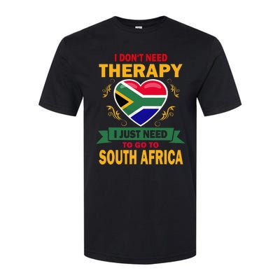 South African Flag Vacation Gift Therapy Funny South Africa Softstyle CVC T-Shirt