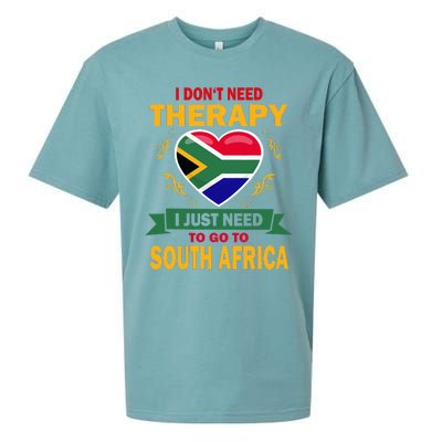 South African Flag Vacation Gift Therapy Funny South Africa Sueded Cloud Jersey T-Shirt