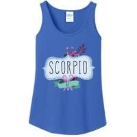 Scorpio Af Floral Label / Funny Zodiac Scorpio Birthday Funny Gift Ladies Essential Tank