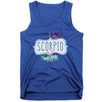 Scorpio Af Floral Label / Funny Zodiac Scorpio Birthday Funny Gift Tank Top