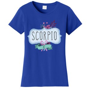 Scorpio Af Floral Label / Funny Zodiac Scorpio Birthday Funny Gift Women's T-Shirt