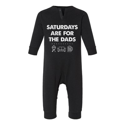 Saturdays Are For The Dads Fathers Day New Dad Gift Infant Fleece One Piece