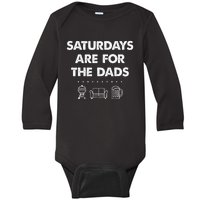 Saturdays Are For The Dads Fathers Day New Dad Gift Baby Long Sleeve Bodysuit