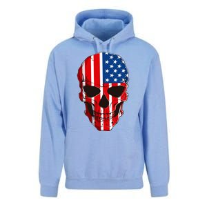 Skull American Flag 4th Of July Usa Patriotic Merica Skull Cool Gift Unisex Surf Hoodie