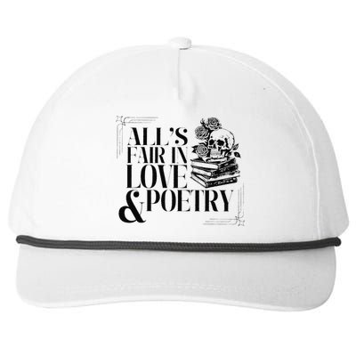 Skull AllS Fair In Love & Poetry Snapback Five-Panel Rope Hat