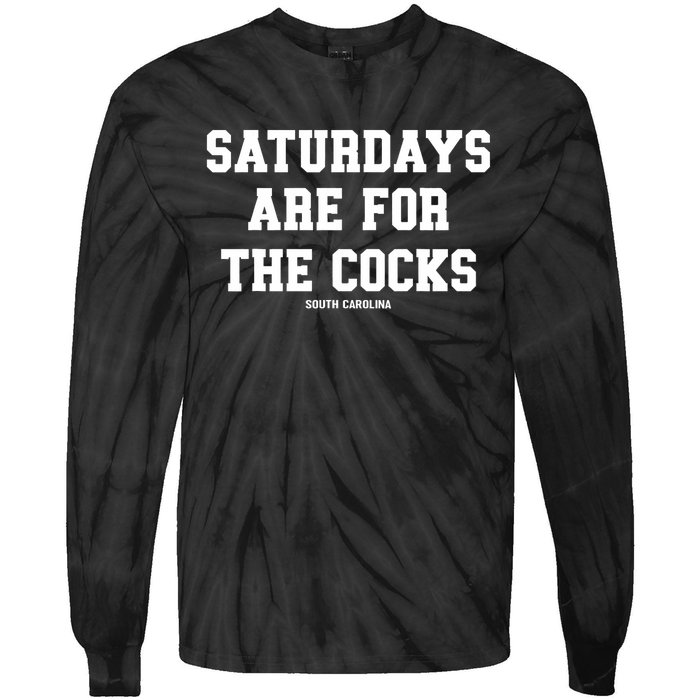 Saturdays Are For The Cocks Tie-Dye Long Sleeve Shirt